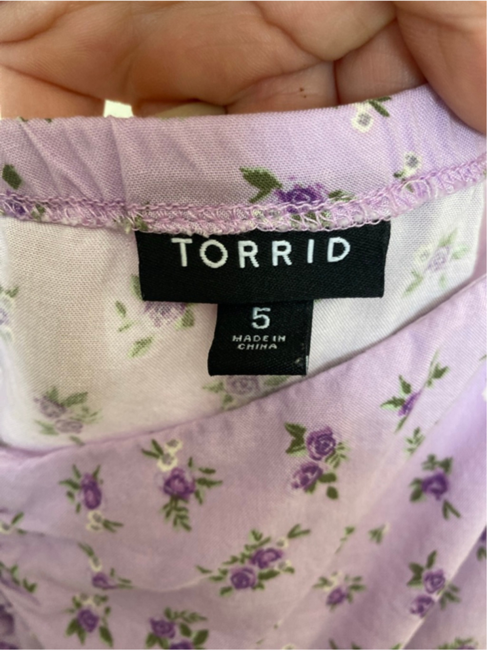 Torrid Lilac Ditsy Floral Midi Dress Cottagecore Romantic Feminine Coquette Boho - Picture 6 of 8